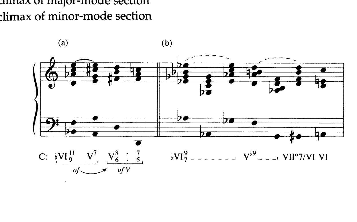 Example 22. Associations of climaxes in “Cheek to Cheek” 
