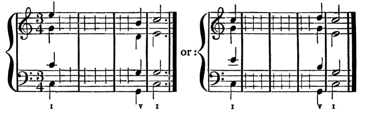 FIGURE 18. Goetschius, The Theory and Practice of Tone-Relations (1892, 26): a “phrase-skeleton” 