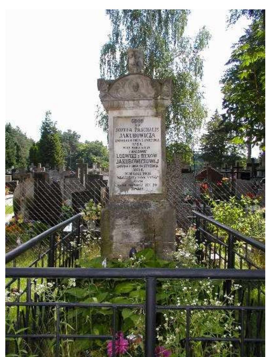 Fig. 8. Tombstone of Pashalis Jakubowicz, 19% century; Lipkéw cemetery. 