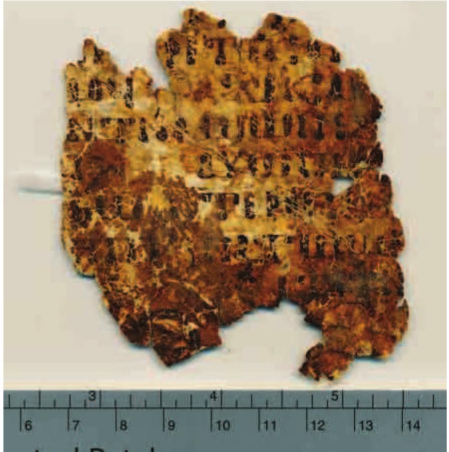 Figure la. Inv. CHCM 44, hair side: Matthew 6:3-5. 