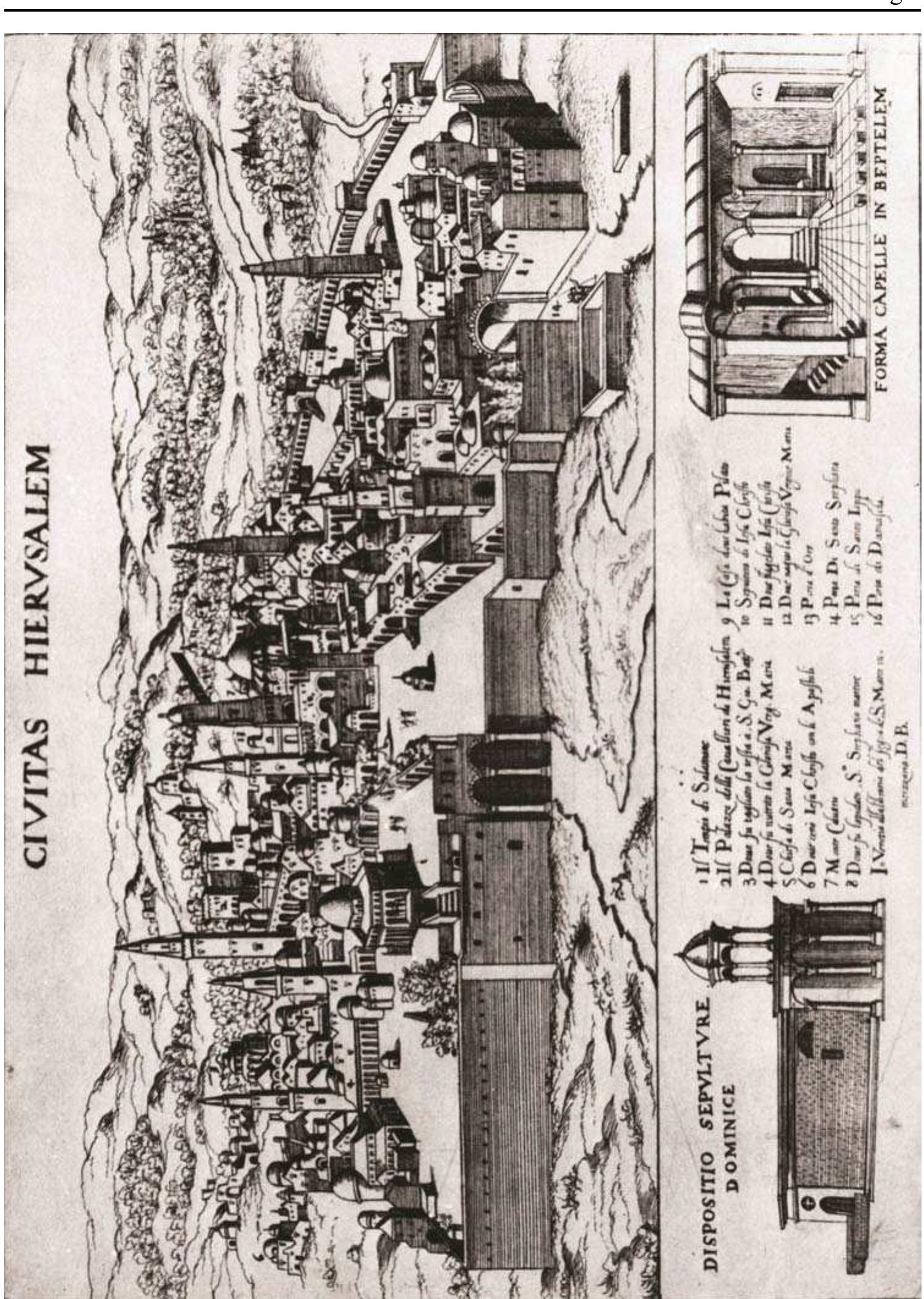 Fig. 8. - Luca Bertelli, View of J erusalem, engraving, National Museum, Warsaw 