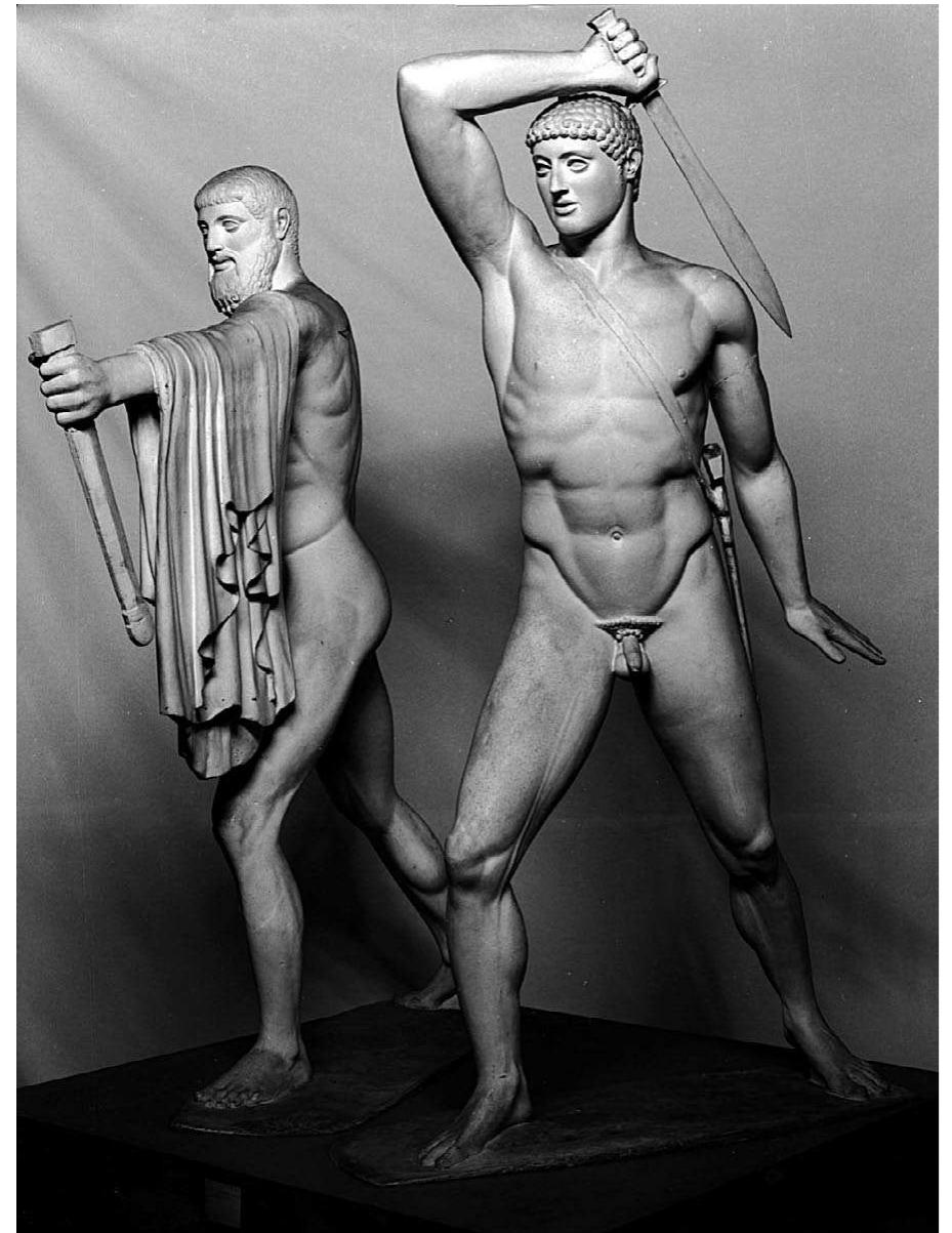 Fig. 2. The Tyrannicides of Kritios and Nesiotes (from a cast). Naples, Museo Nazionale, inv. nos. G103, G104 (H. Schwanke; © DAI Rome, neg. 84.3301). 