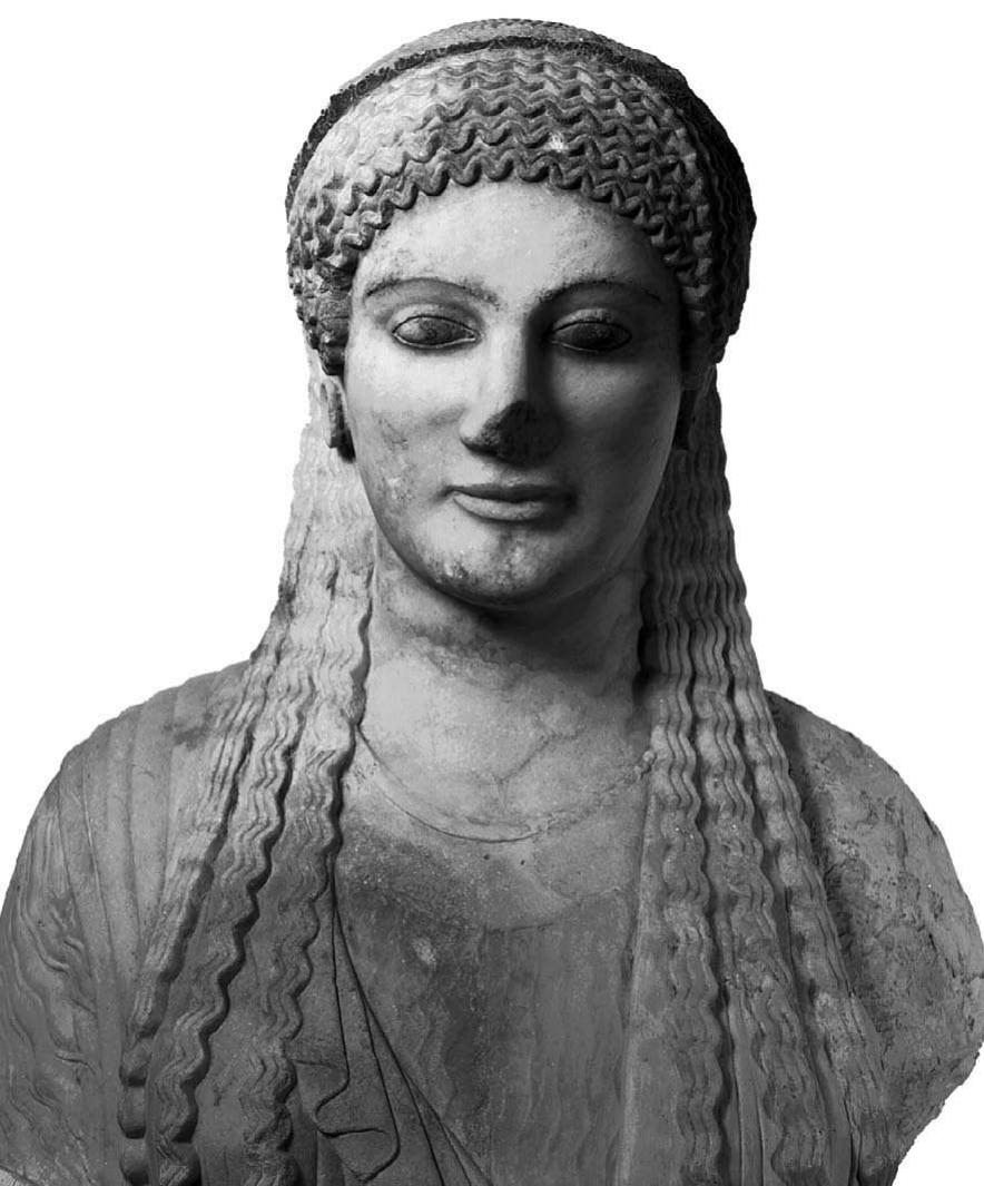 Fig. 10. Head ofa kore from the Acropolis (AkrM 684) (cour- tesy the American School of Classical Studies at Athens; Ali- son Frantz Photographic Collection, AT 528). 