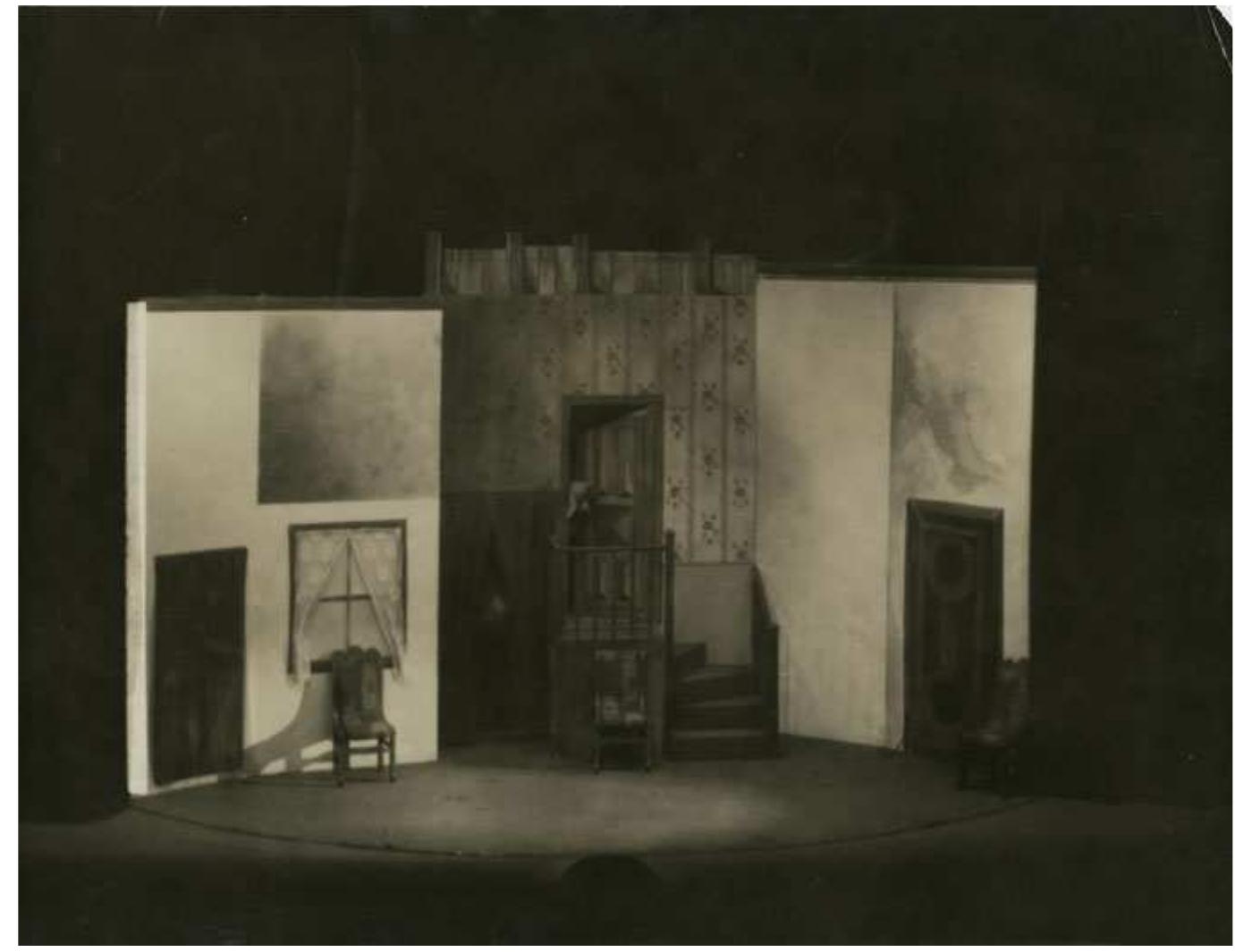 Figure 4. Boris Aronson’s set, Stempenyu. Courtesy of the New York Public Library. Boris Aronson Papers and Designs, 1923-2000, Box 153, Folder 2. 