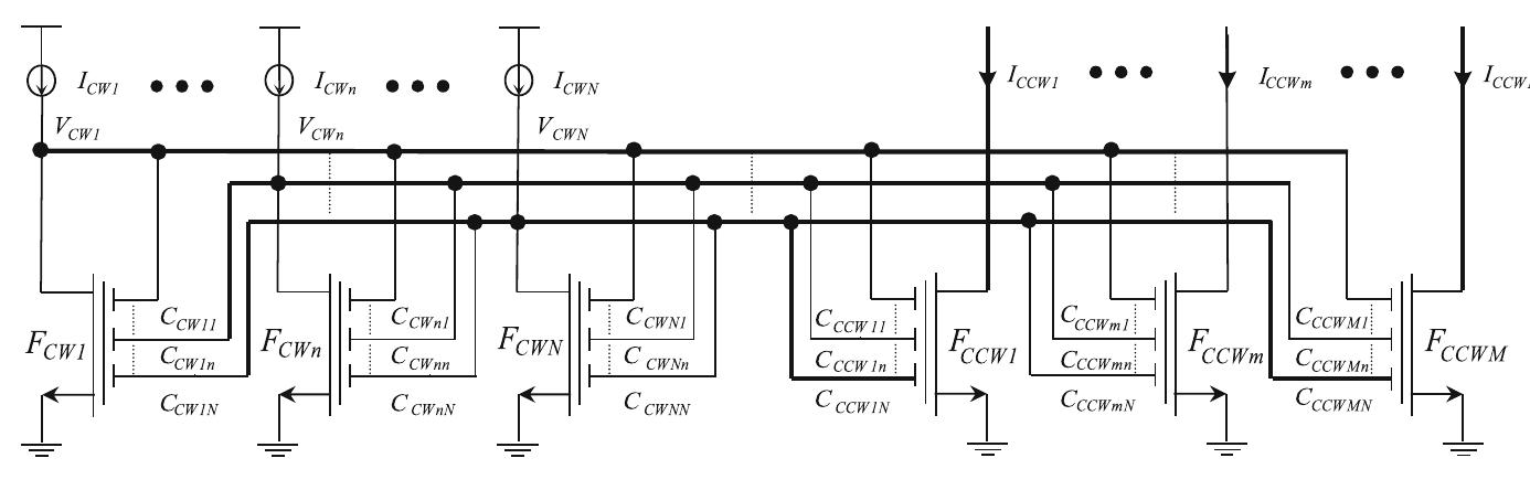 Fig. 13.3. Translinear circuits based on FGMOS transistors 
