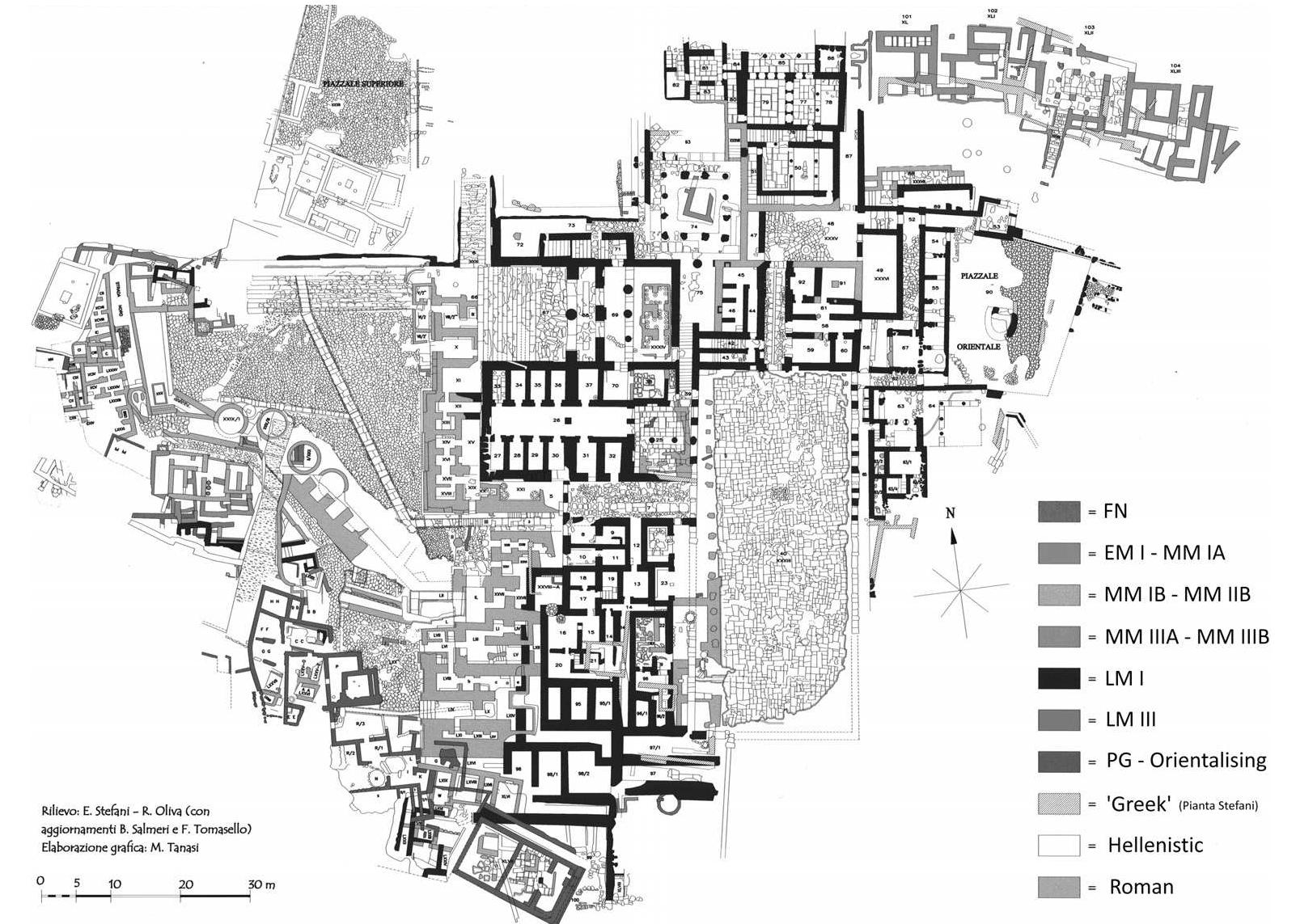Figure 8.1. Plan of Phaistos (Courtesy of V. La Rosa). 