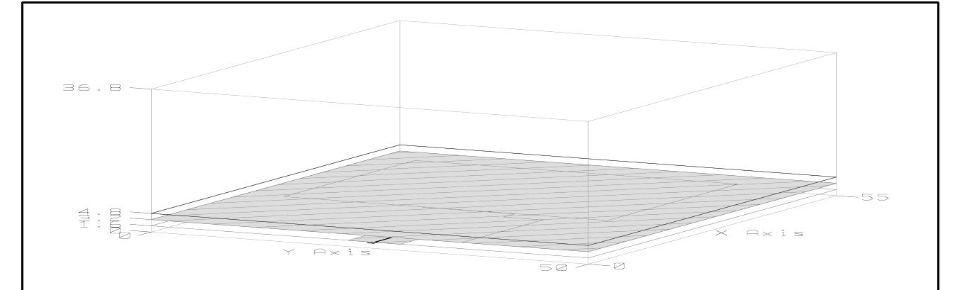 Figure 3.10 Aperture coupled fed microstrip patch antenna 