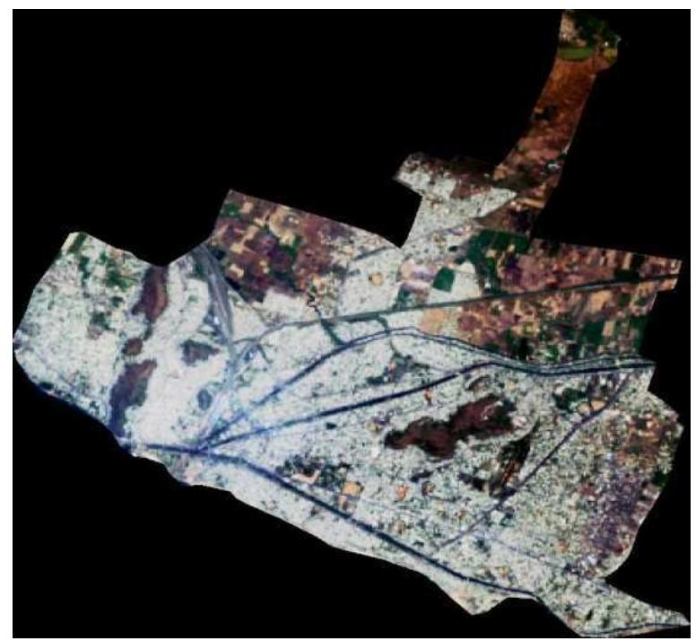 Fig.9. Cut image of Landsat 8 of the year 2013 