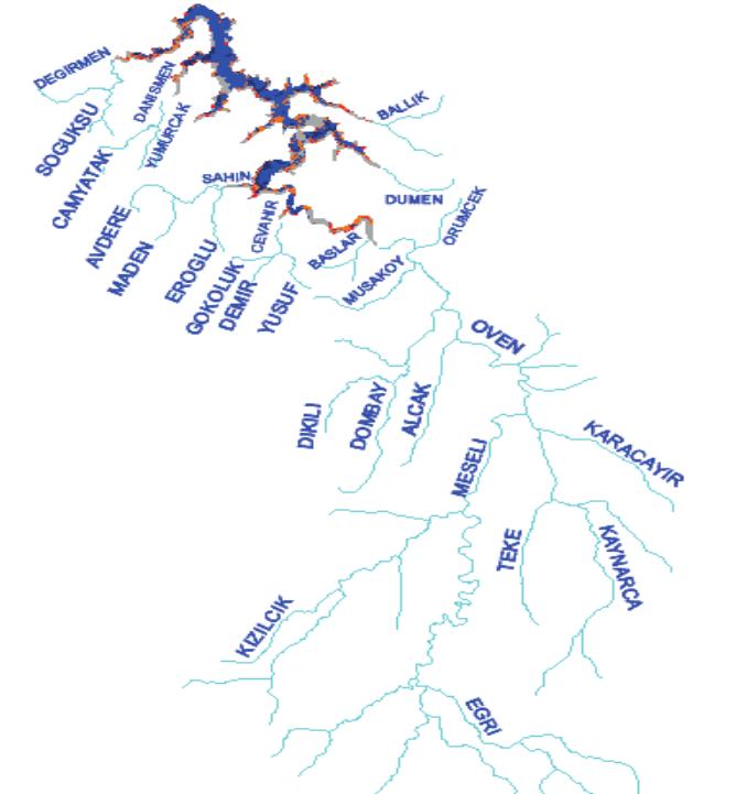 Fig 4. Darlik Dam Classification results of 27. 4. 2006 Landsat 5 TM data (Alparslan et al., 2010). 
