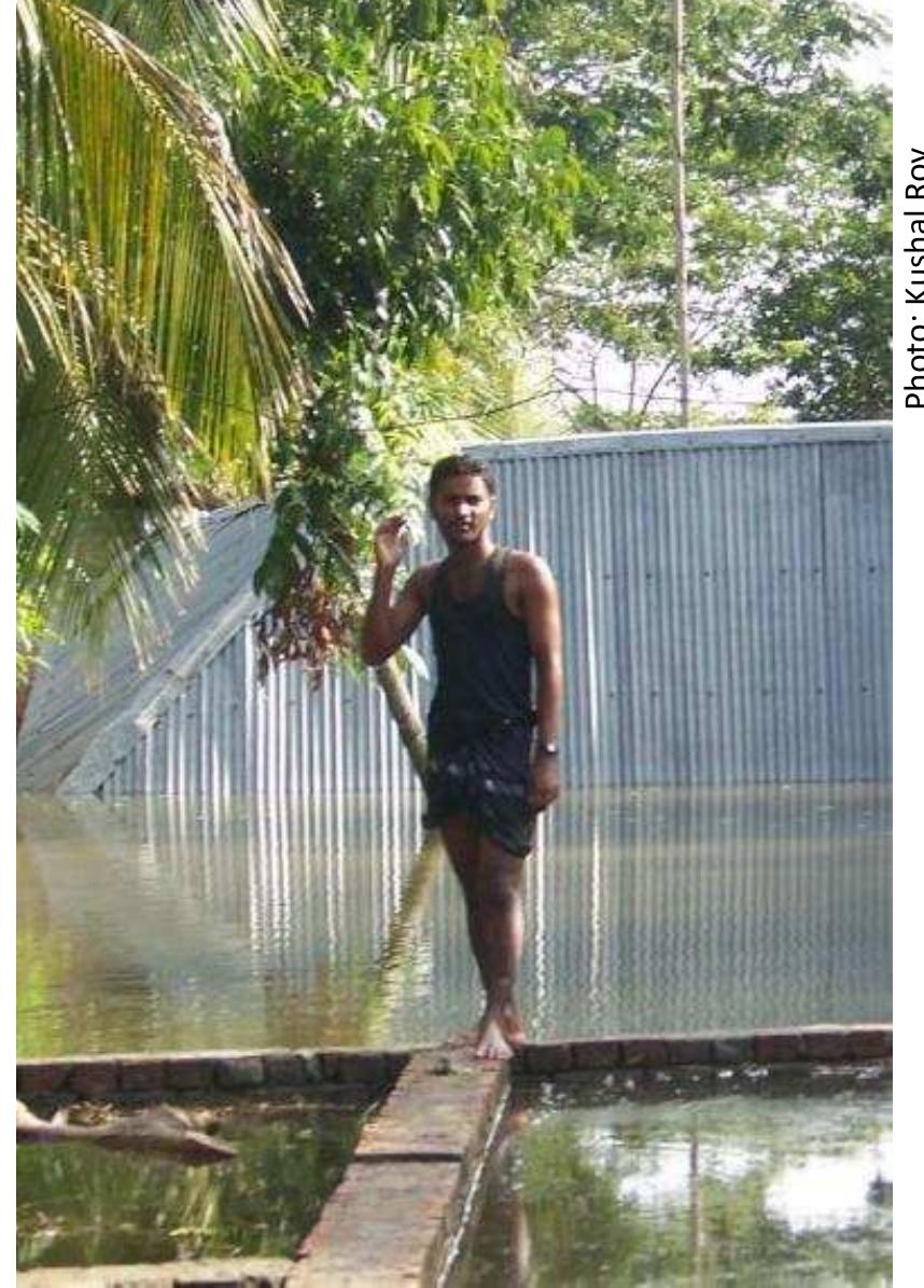 Photo: Mr. Akbar, a middleman working in Koyra who is buying cattle form the affected families very cheap and selling them at a high price to the other at town.  waterlogged condition is getting permanent, more and more livestock would sell in the next 