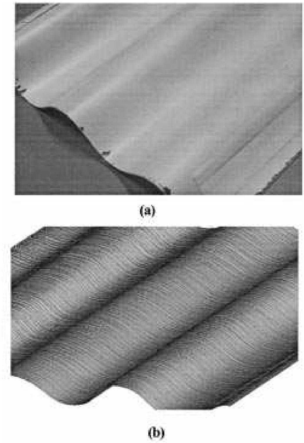 Fig. 12. Measurement of a smooth profile by means of PSM. (a) Test object; (b) measured profile. 