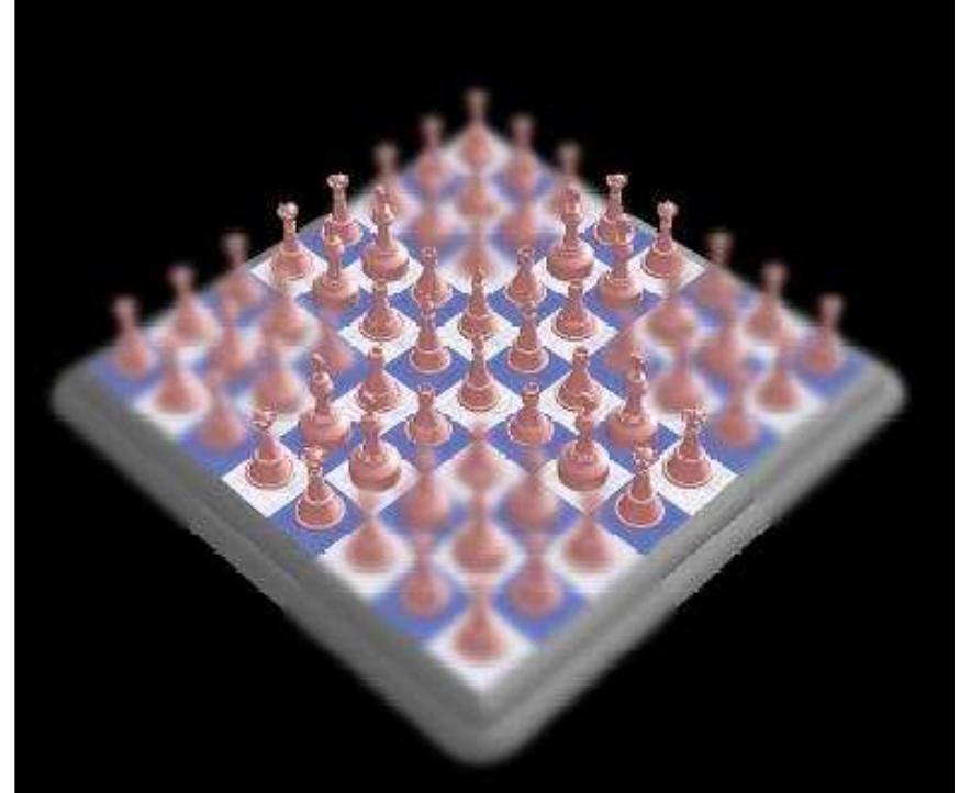 Figure 10. Generalized depth of field. A plus-sign shaped region is in focus (image from Kosloff and Barsky [27]). 