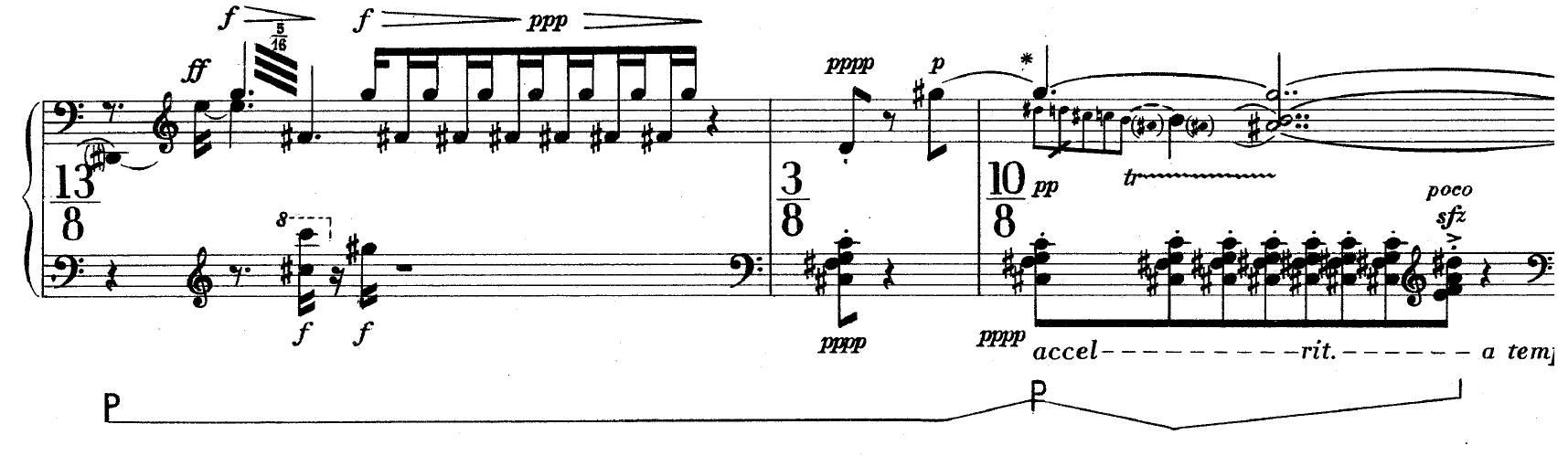 sounds that are unnaturally cut off in electronic music.  sforzando at the end of this bar can be understood as an instrumental counterpart to 