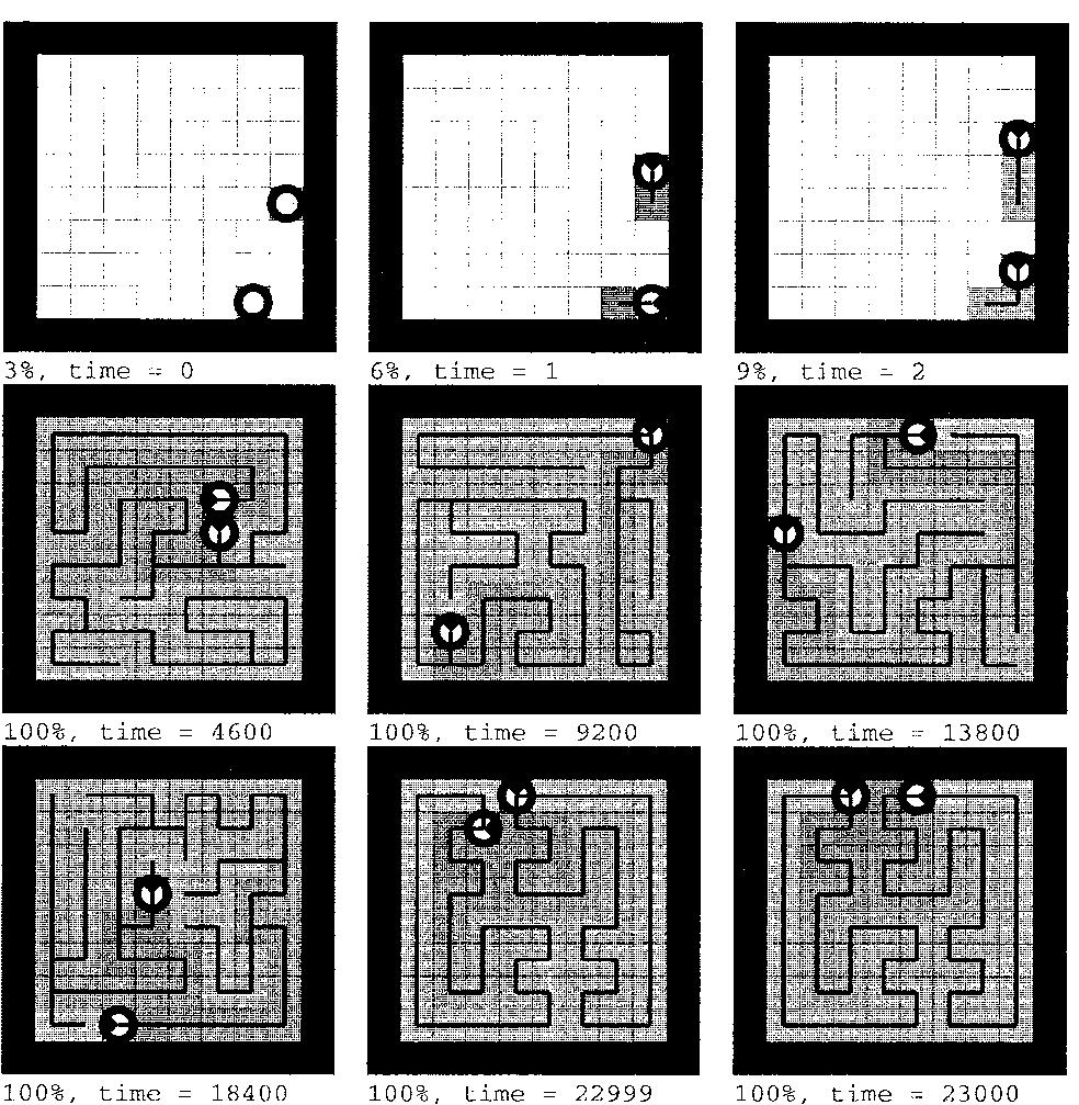 Covering by VERTEX-ANT-WALK, shape #0, on a 8 x» 8 matrix