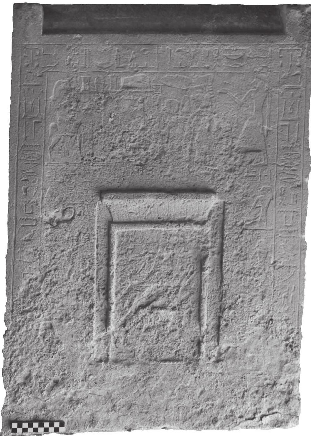 Fig. 26 - Limestone stela from Shaft 106 