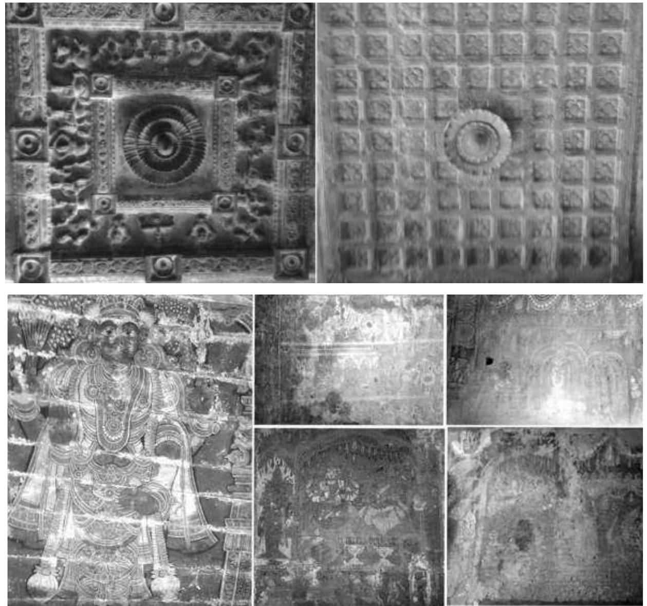 Figures: 11. Ceilings; 12. Painting of Avudayar Kovil 