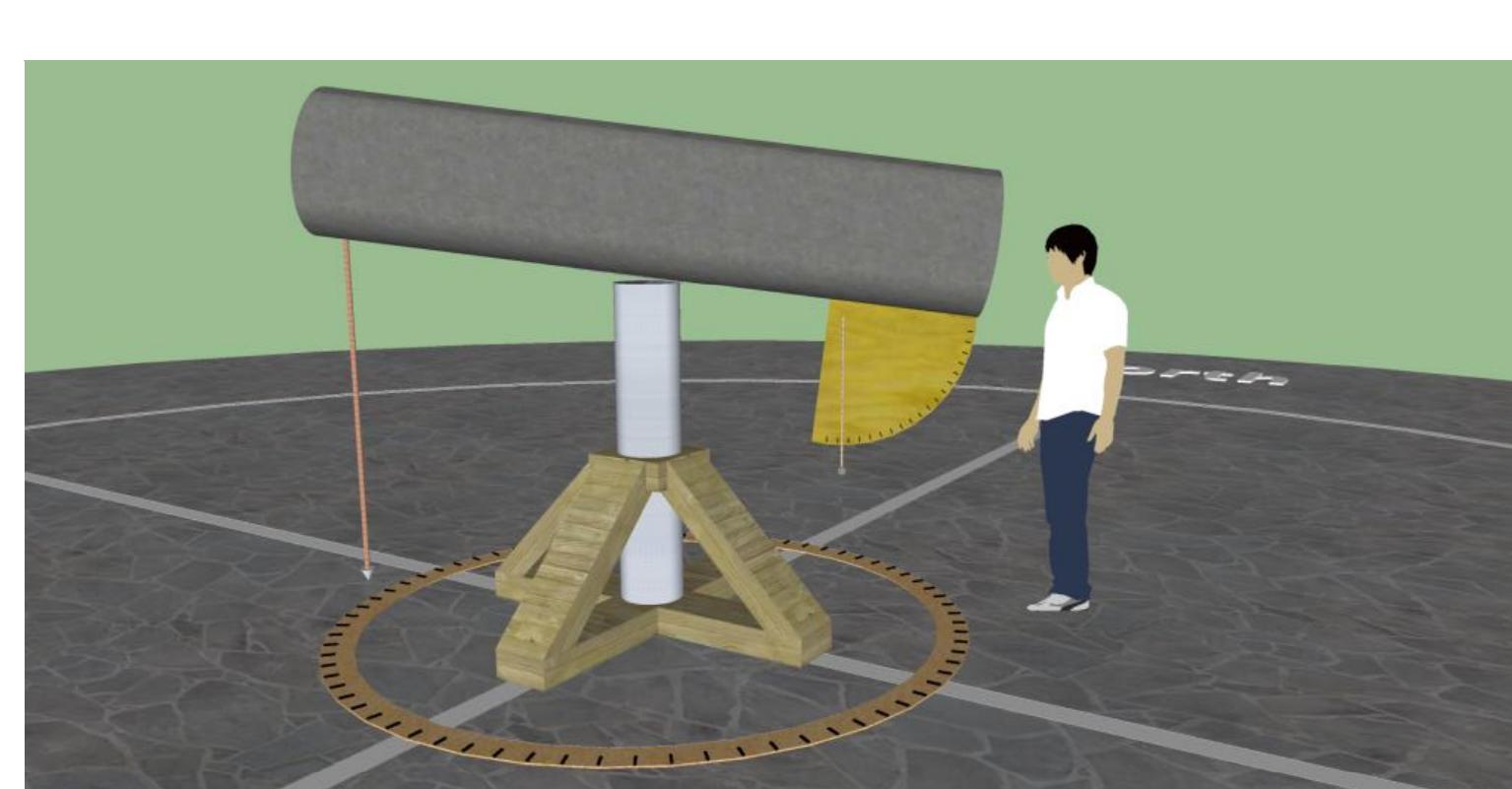 a)  Figure 4: A possible reconstruction of Biriini’s sighting tube. 
