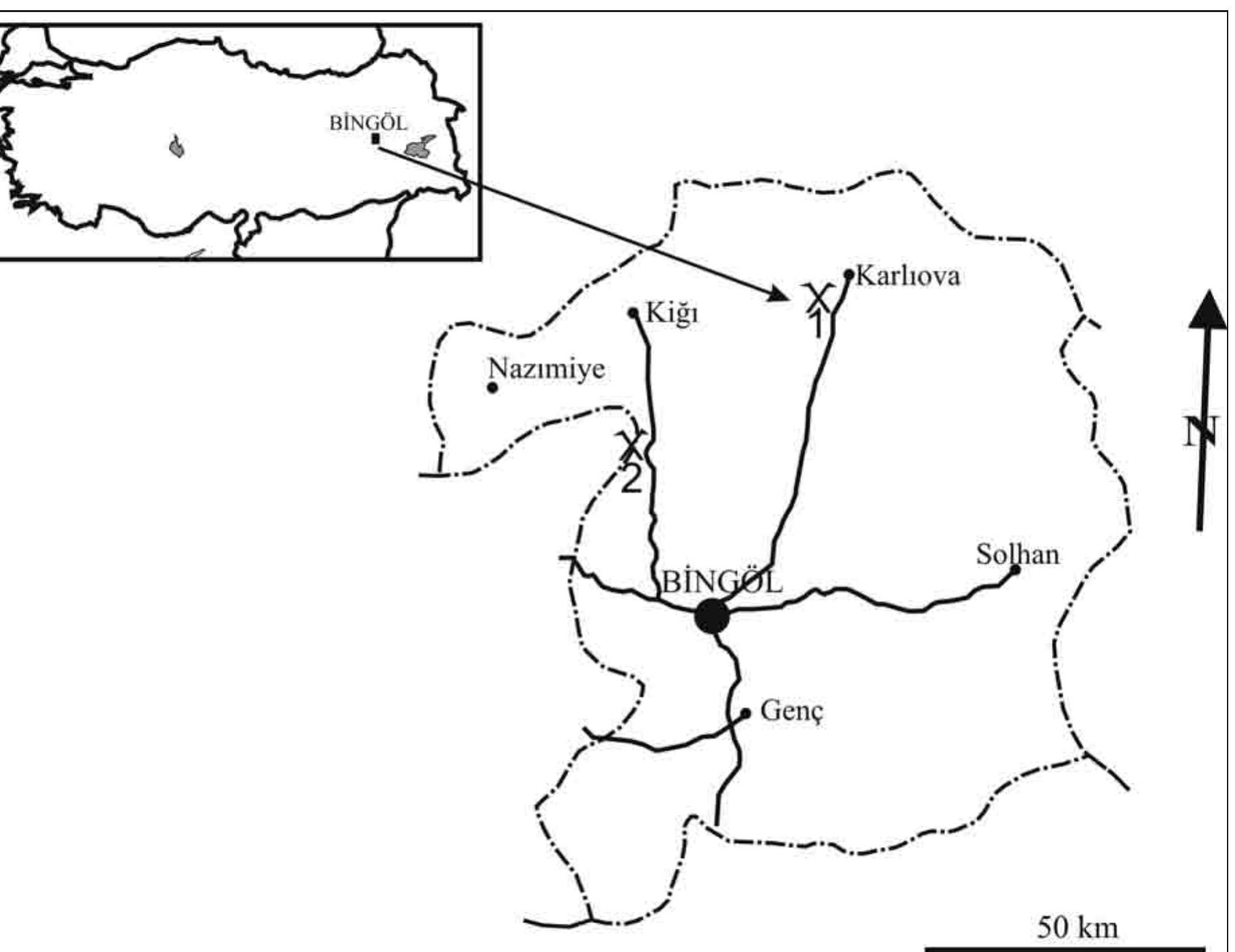 Figure 1- Location map of the studied area. 