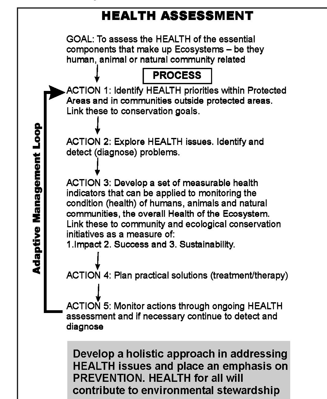 Fig. 3. Logic for health assessment of an ecosystem 