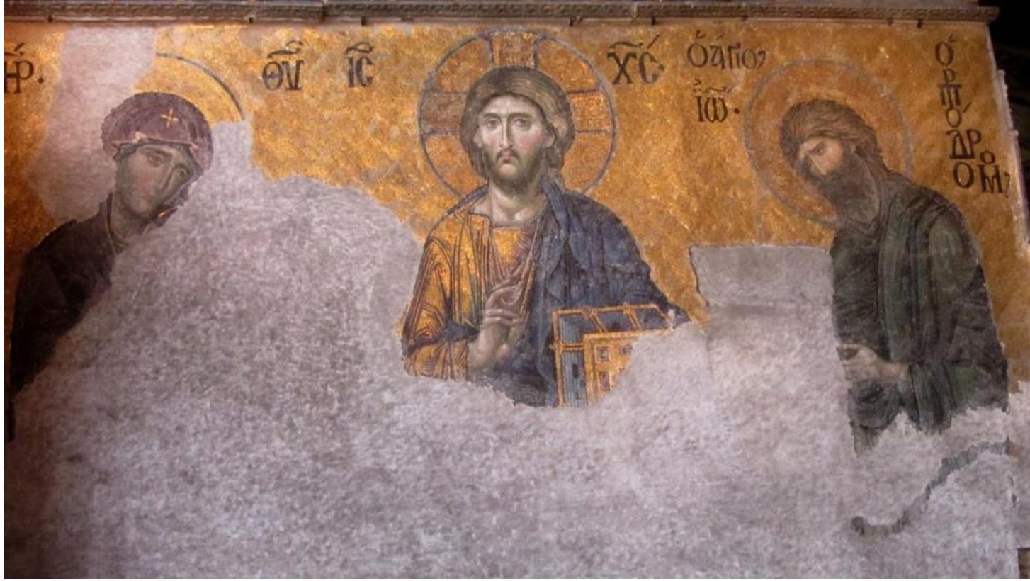 Fig. 5. The Deesis mosaic. Hagia Sophia (photo: Thomas Thomoy) 