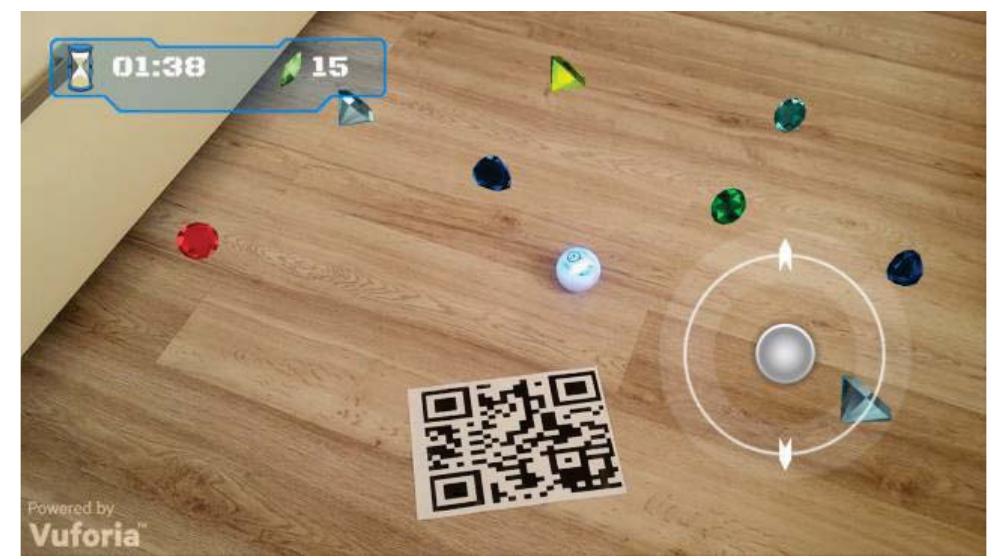 Figure 4. Collecting diamonds with Sphero.