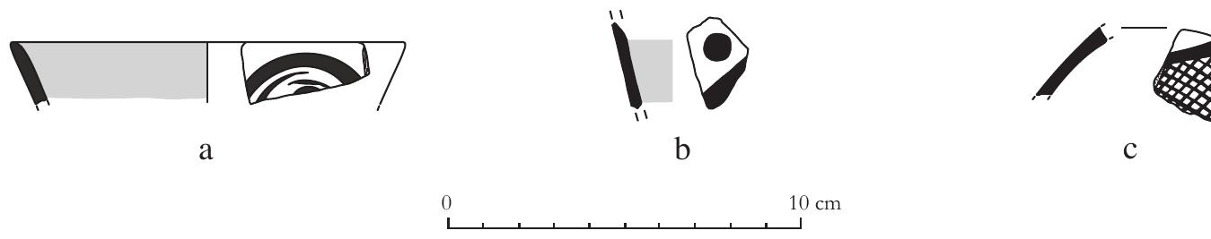 Fig. 16: Fragments of Mycenaean decorated pottery from the first floor level SU 312 (drawings: B. Eder, N. Math, R. Pritz) 