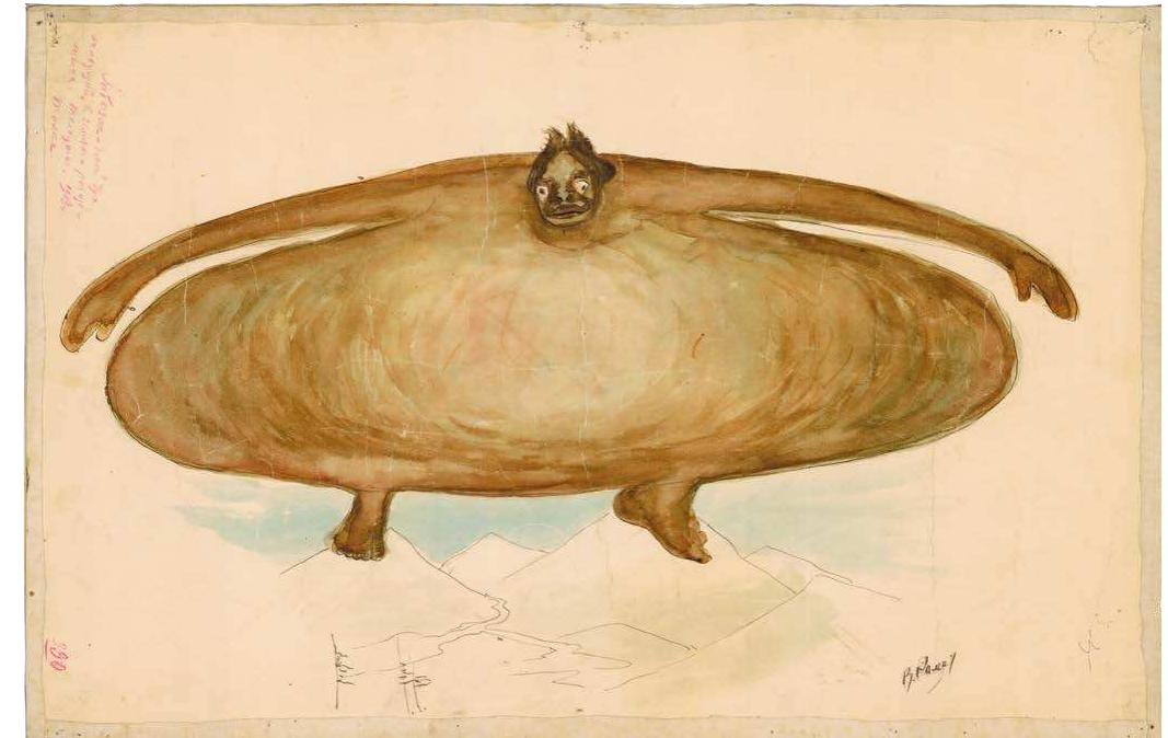 Fig. 5 Jabyzak, an evil spirit living in the mountain gorges. Teleut, Tomsk, 1913, drawn by V. Romanov. Archives of the Kunstkamera, F, 11. Reg. 1. No. 118, p. 3. Courtesy of the Peter the Great Museum of Anthropology and Ethnography, Russian Academy of Sciences, 2021  Fig. 4 Teleut evil spirits. A young girl-snake shaped like a needle. May 31, 1912, drawn by Sofia K. Prosvirkina. Archives of the Kunstkamera, F.11. Reg. 1. No. 119, p. 1. Courtesy of the Peter the Great Museum of Anthropology and Ethnography, Russian Academy of Sciences, 2021 