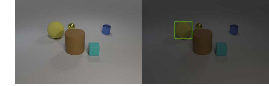 (b) The objects that are the seventh one of the thing(s) from right that are in front of the nineth one of the thing(s) from front or the second one of the thing(s) from front 