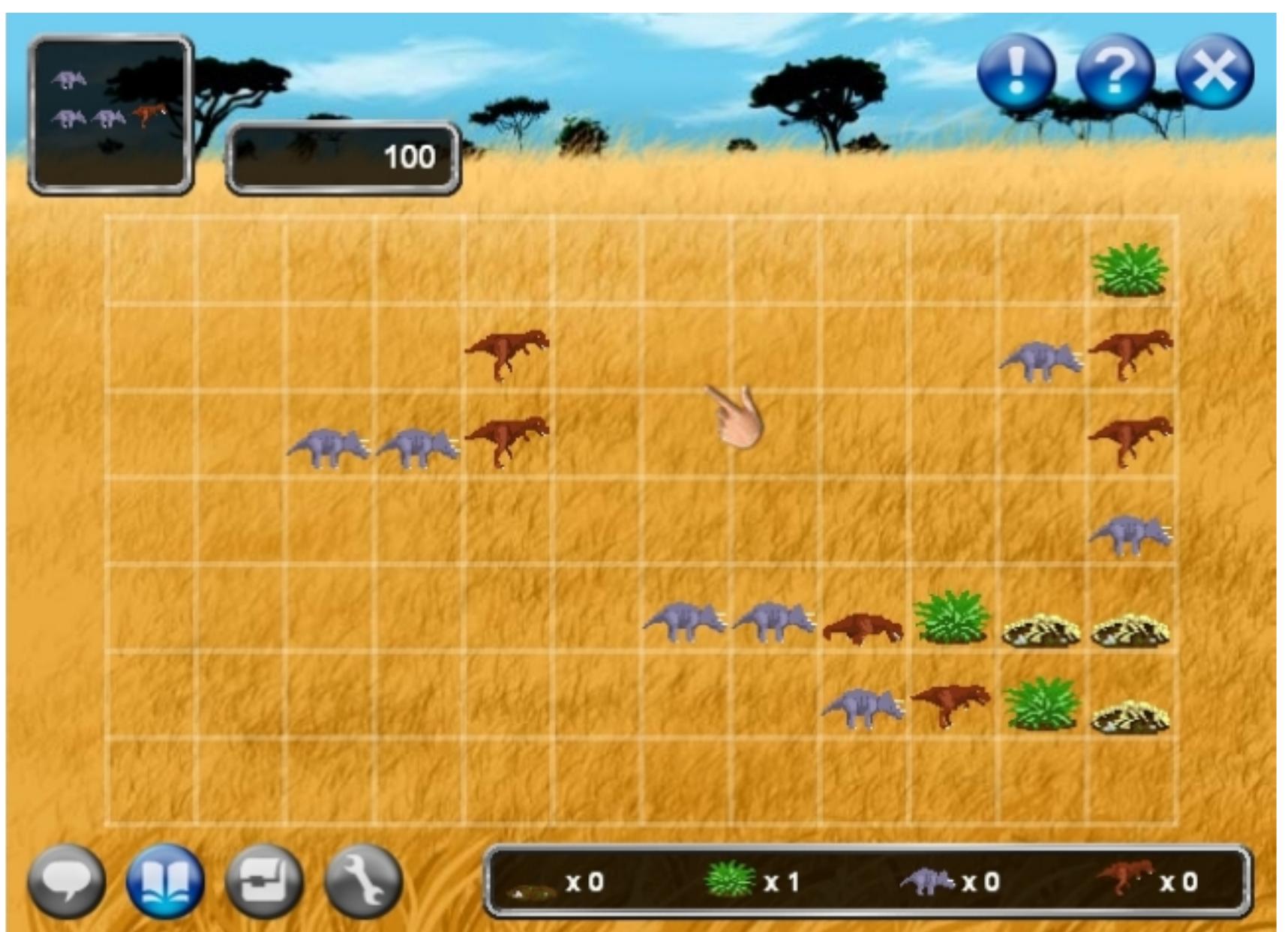 Figure 10. A Tetris-like game for matching ecological relationships like prey-predator and food chains