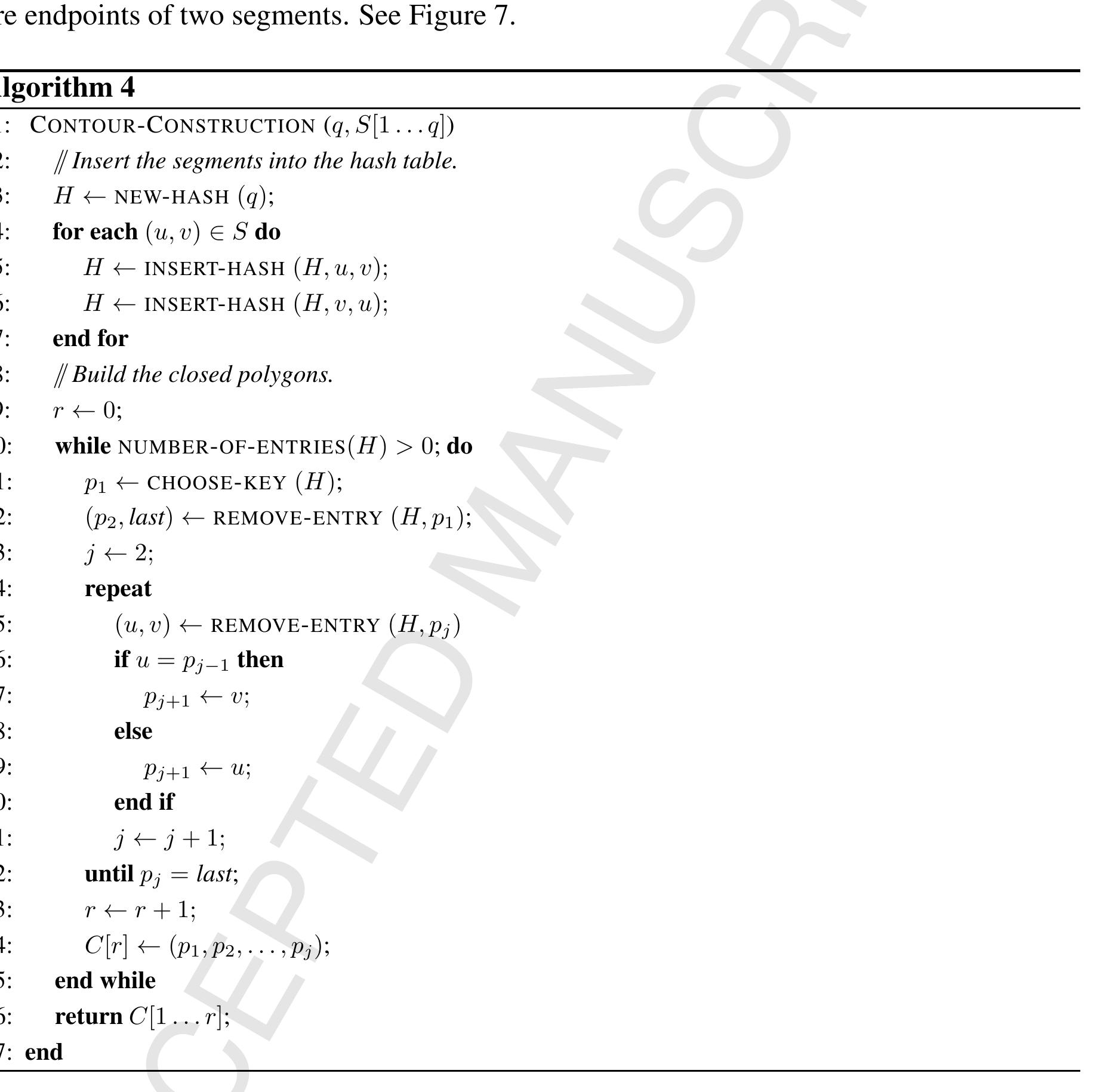 one or more segments; and a value, that is a pair (v, w) of points such that {u,v} and {u, w}