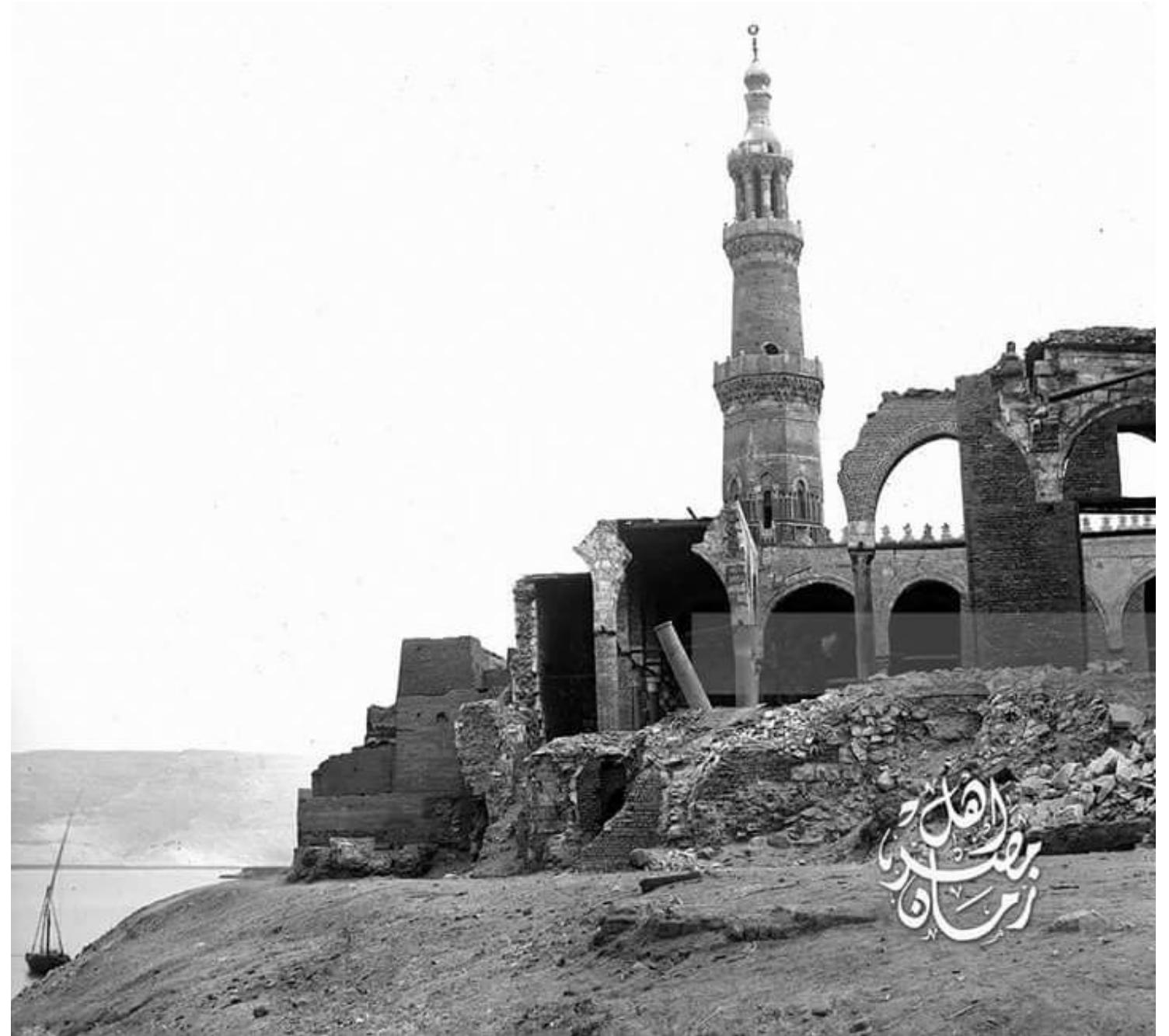 [FIGURE 4]: The ruined mosque of al-Mitwally in a photograph from around 1865 