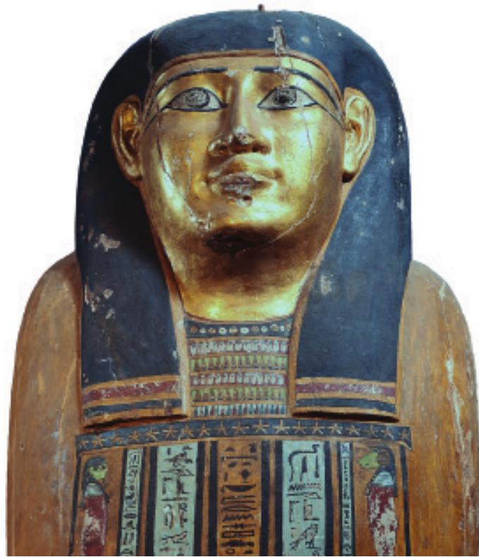 Figure 8: Head and upper body of the outer coffin (Ahmed Amin) 