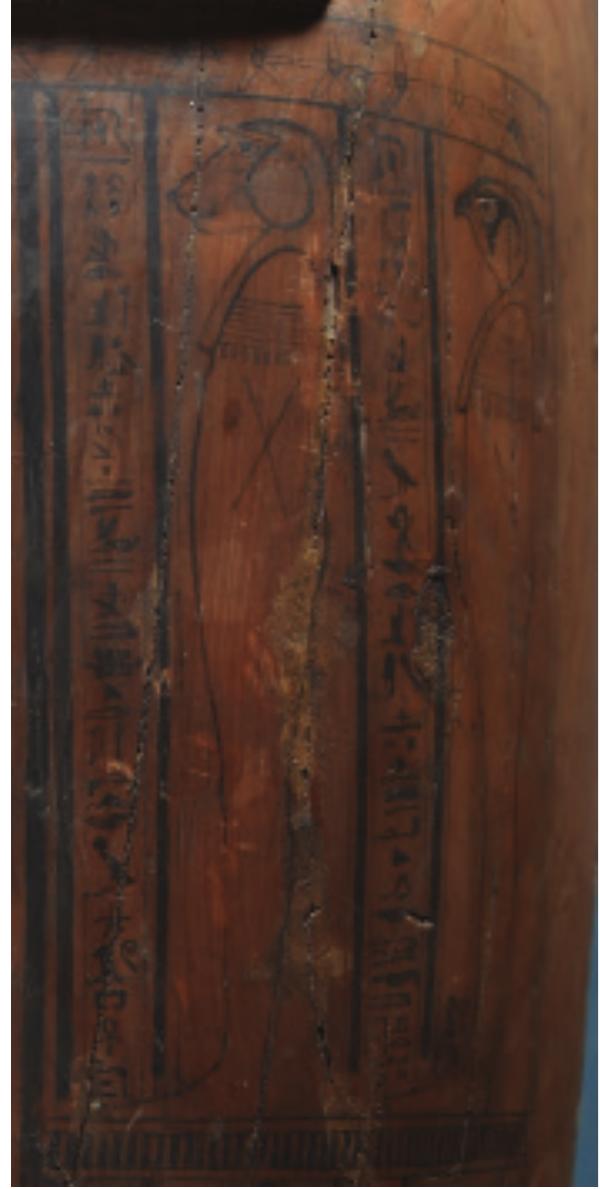 Figure 17: Two of the canopic deities on the inner lid (Ahmed Amin) 