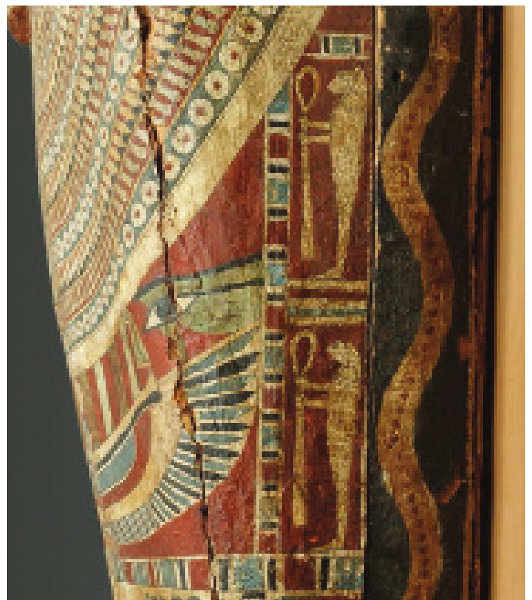 Figure 24: Two of the canopic genii on the side of the coffin of Nefer (The Metropolitan  Museum of Art, Gift of John W. Baxter, 1920, 20.4) 