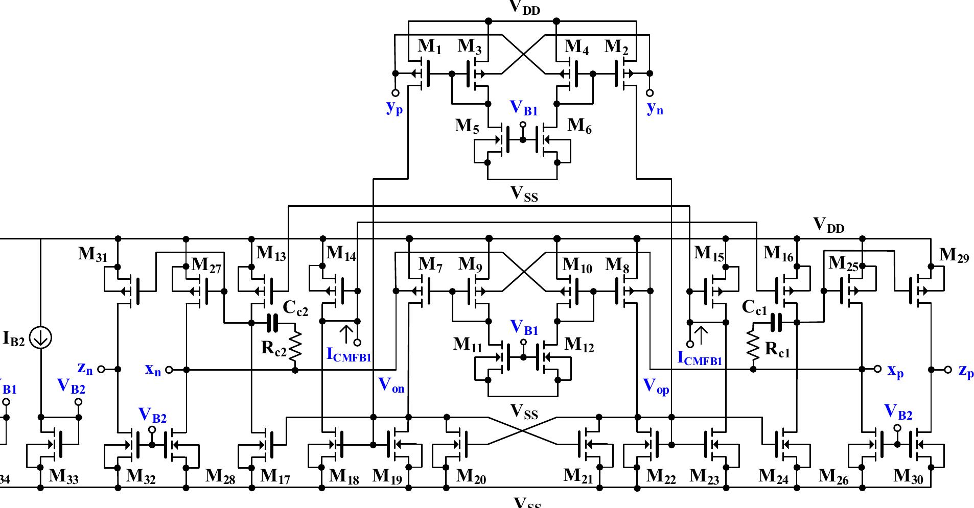Fig. 2. CMOS structure of proposed BD-FBCCII. 