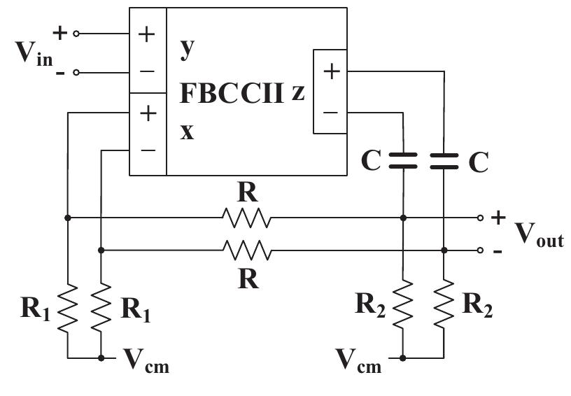 Fig. 11. All-pass section using BD-FBCCII. 