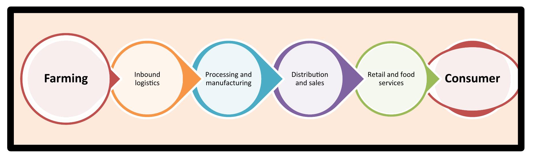 Fig. 8 Food value chain (FVC) from farm to fork (modified after, and adapted from, SWF 2017) 