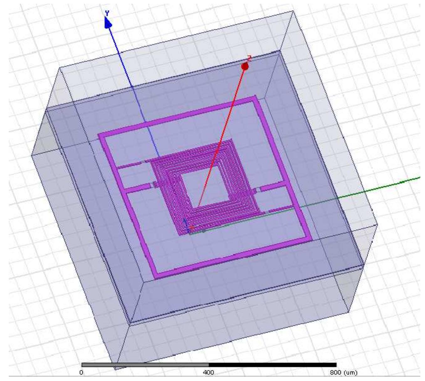 Figure 3.7: HFSS - Transformer 