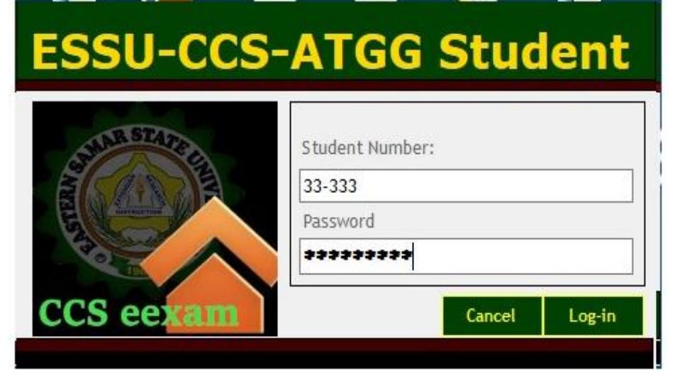 Fig. 4.2 Log in Form (Student’s side) 
