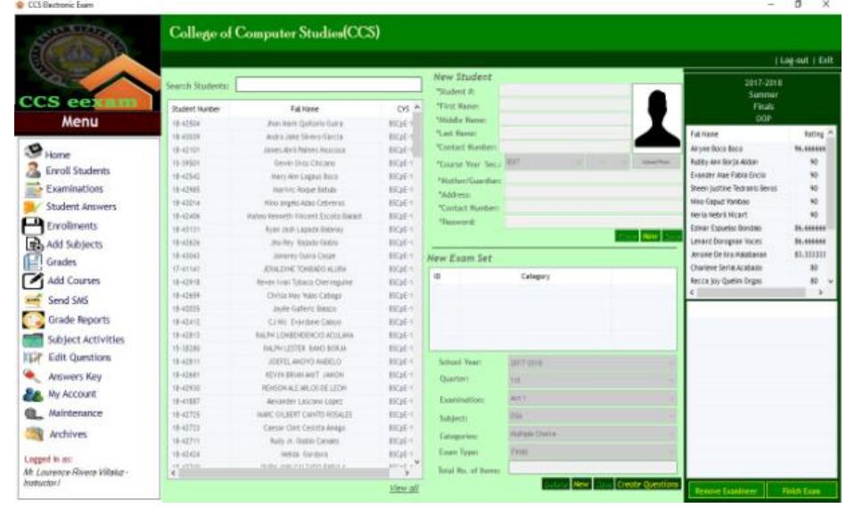 Figure 4.2 is the form where the student enters his/her student number and password which is to be validated by the system 
