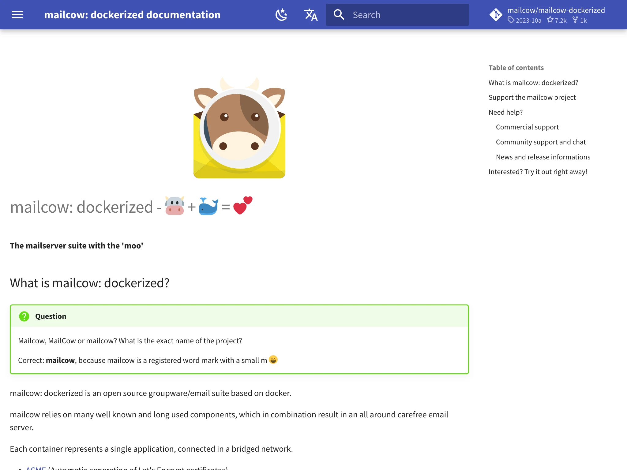 mailcow é um e-mail de código aberto servidor para Command-line (CLI).