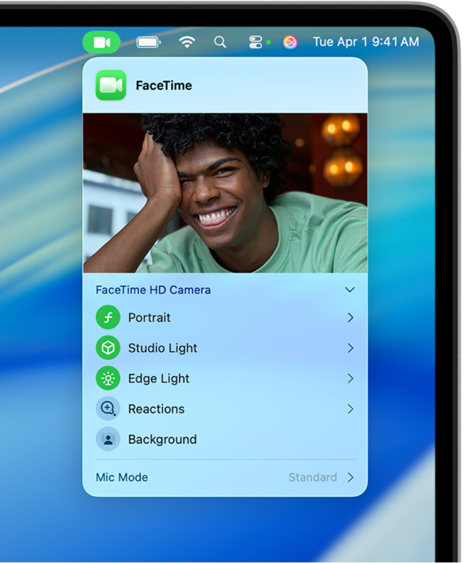 FaceTime 通話期間使用「邊緣光」的人。