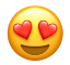 ಹೃದಯದ ಕಣ್ಣುಗಳ ಎಮೋಜಿ.