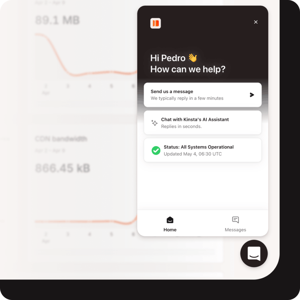 Support integrated directly into MyKinsta