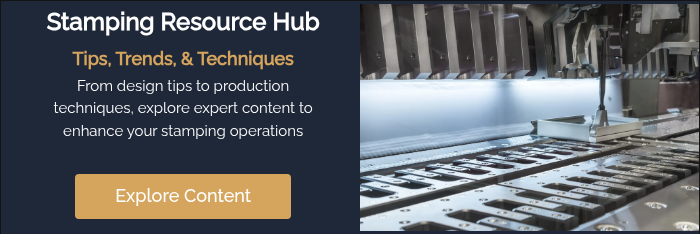 Stamping Resource Hub Tips, Trends, & Techniques From design tips to production techniques, explore expert content to enhance your stamping operations &nbsp;