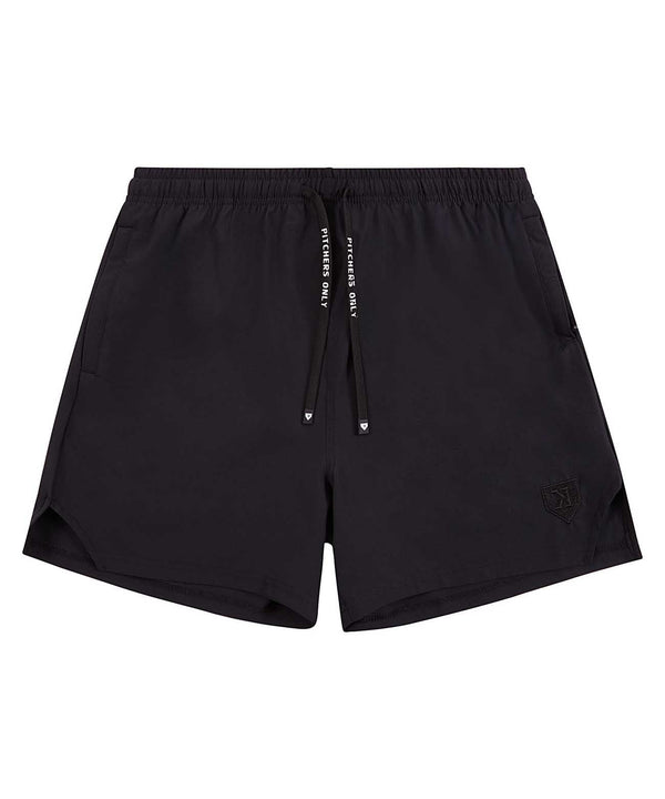Pitchers Only Blackout Training Shorts baseball training shorts - front view