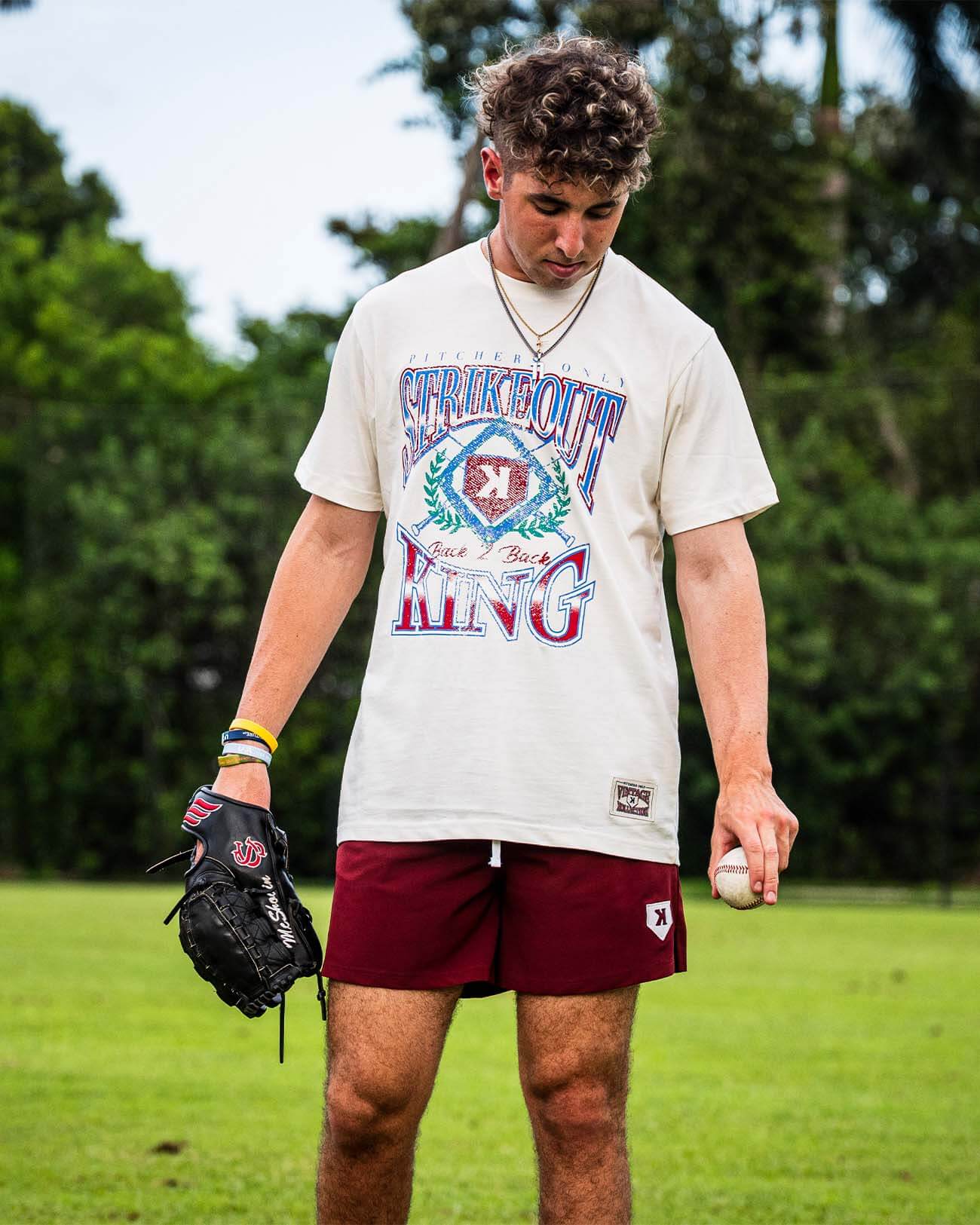Pitchers Only Burgundy Training Shorts baseball training shorts - side angle