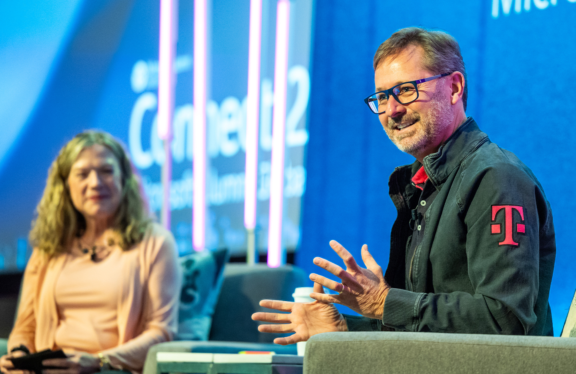 Panel discussion during a Microsoft Alumni event