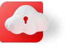 cloud icon with keyhole