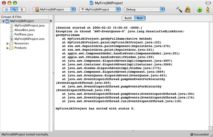 The Exception You'll See if You Run the Project without the System.loadLibrary() Call